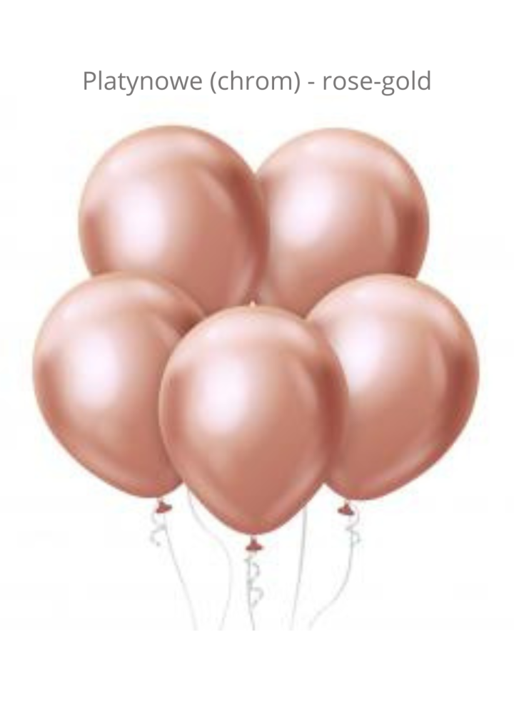 Balon ROSE-GOLD chrom / platynowy 30cm